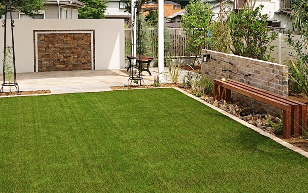 埼玉県越谷市 外構工事 おしゃれなお庭に人工芝を施工