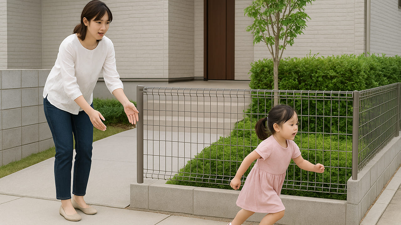 オープン外構で出来る子供の飛び出し防止策とは