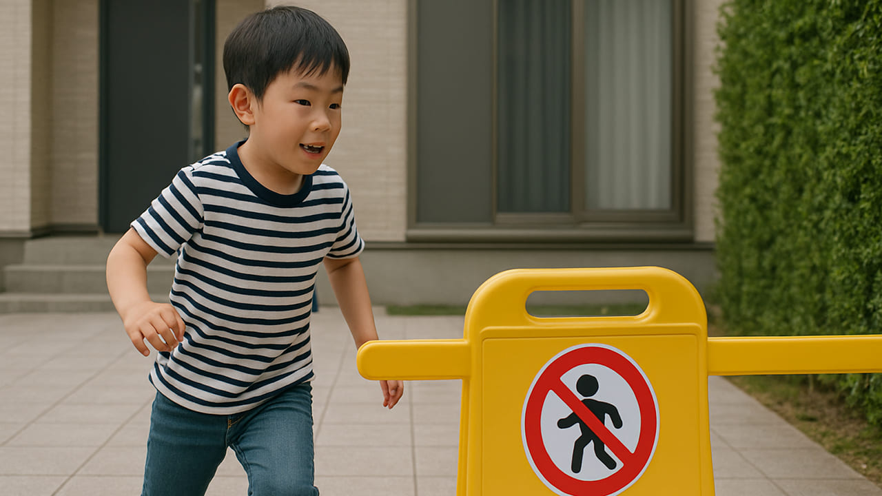 オープン外構で出来る子供の飛び出し防止策とは
