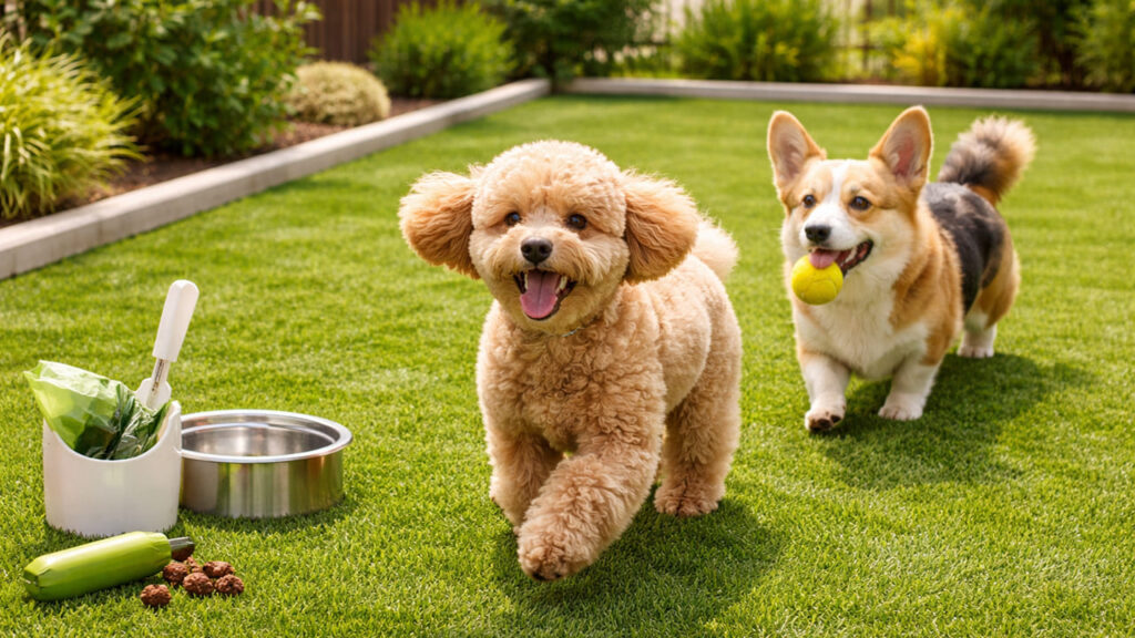 人工芝メリット⑥：ペットに優しく汚れにくい