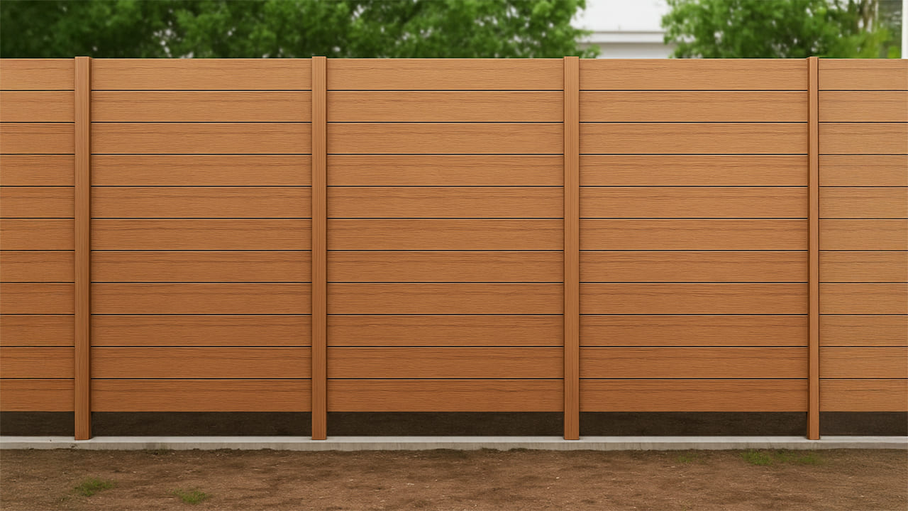 blindfold-fence-wood-grain 木目調の目隠しフェンス