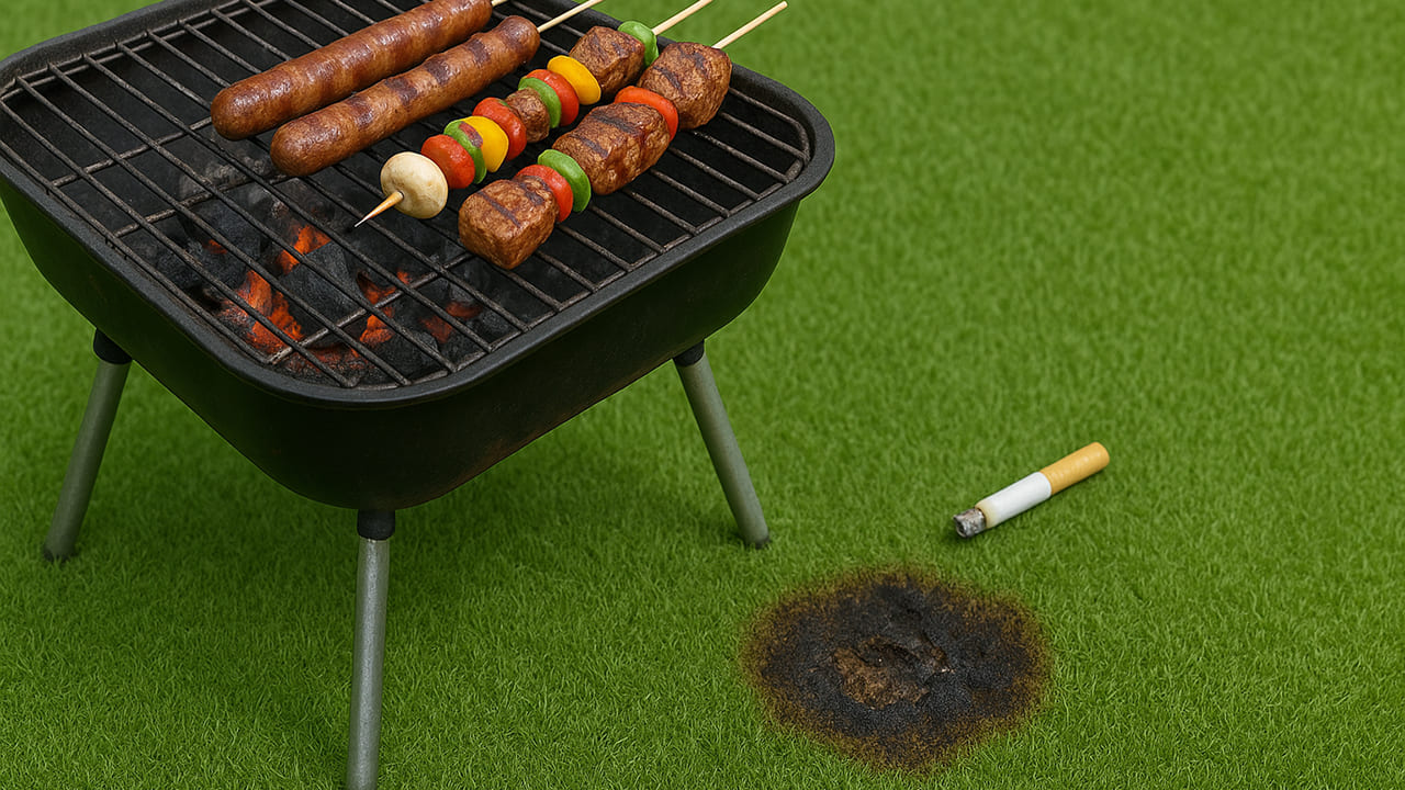 turf-ng-bbq 人工芝上でバーベキューはNG