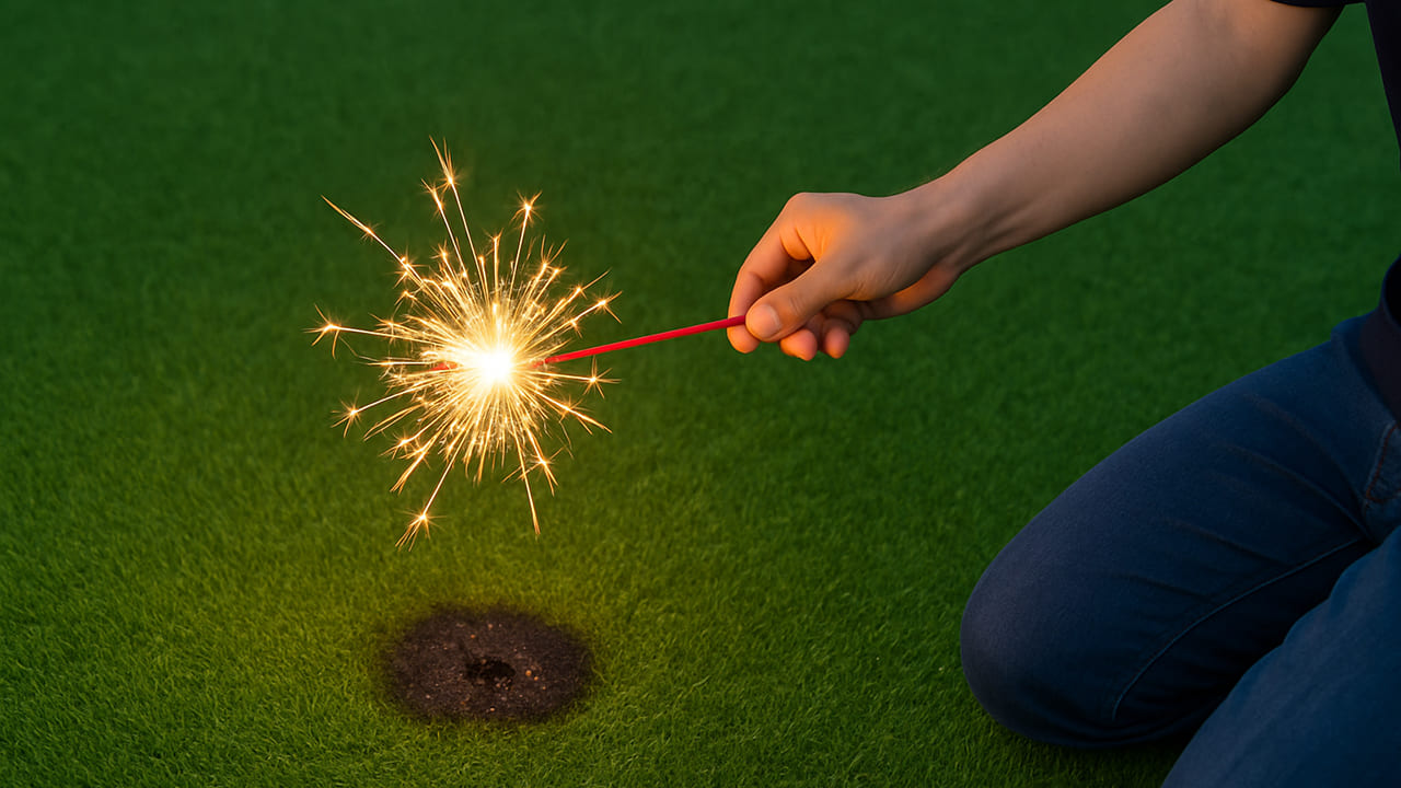 turf-ng-firework 人工芝上で花火はNG