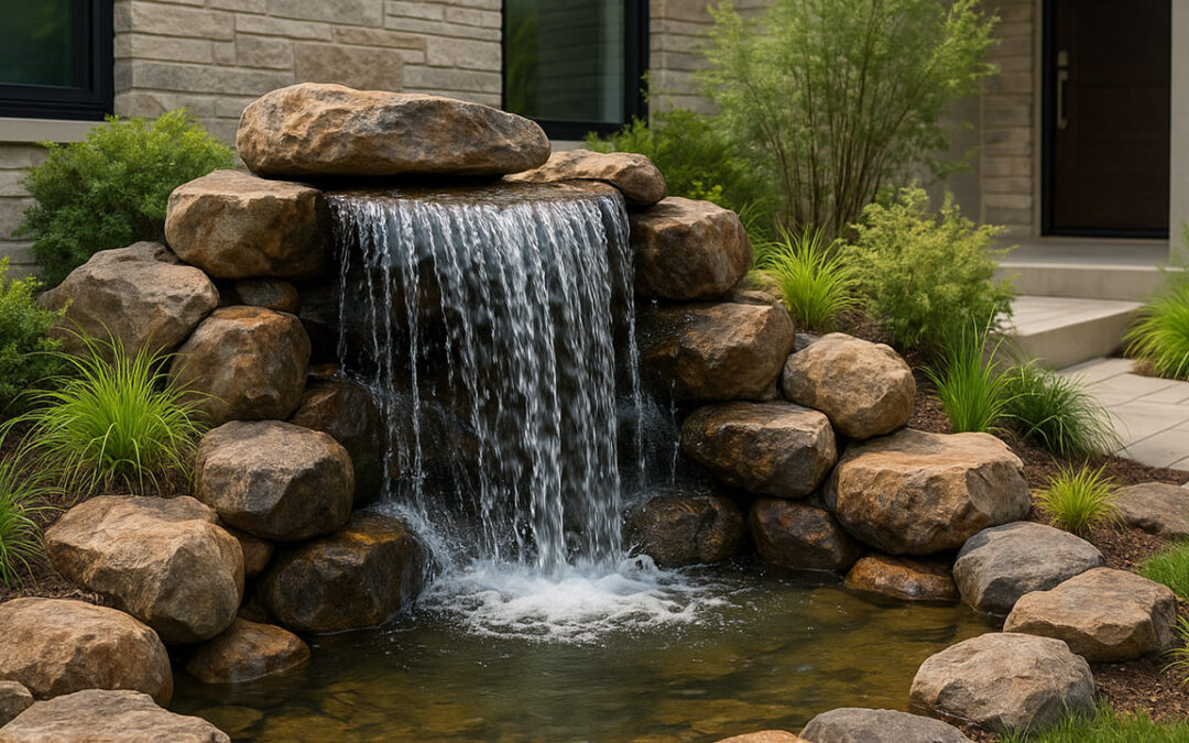 自然の癒しを暮らしに取り入れる「外構の滝」の魅力と施工ポイント