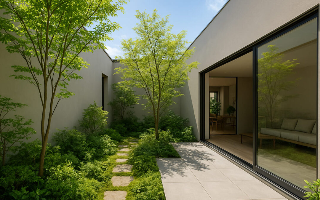 外構に中庭を設置して家に癒しと開放感を！費用やコの字の中庭での施工ポイント！