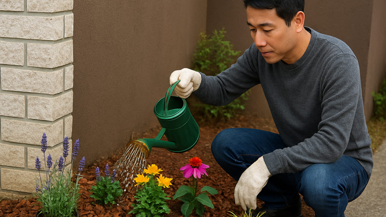 gatepost-watering