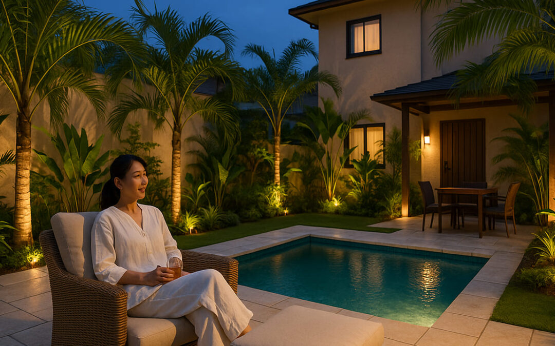 自宅に非日常を。リゾート風の外構で癒しの空間を演出