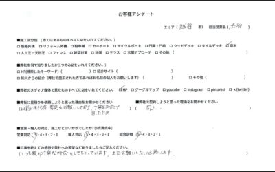 埼玉県越谷市 M様の外構口コミ