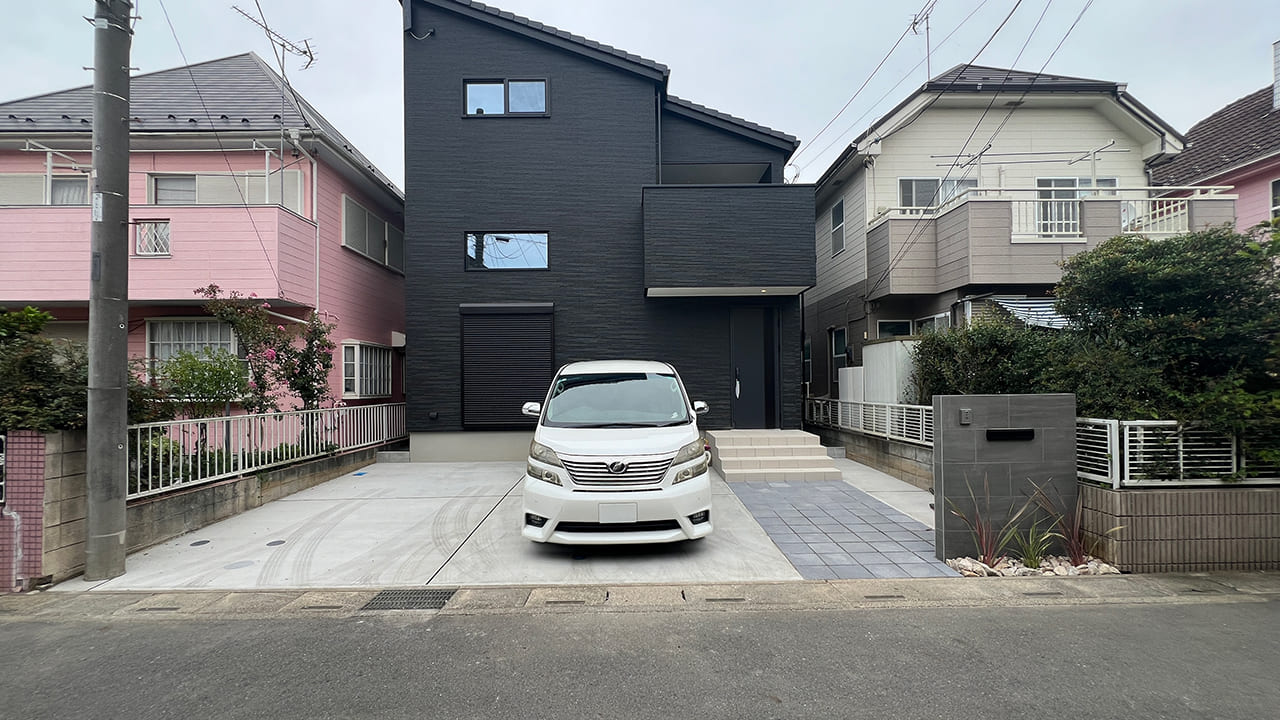 埼玉県春日部市 外構工事 シンプルモダンなオープン外構
