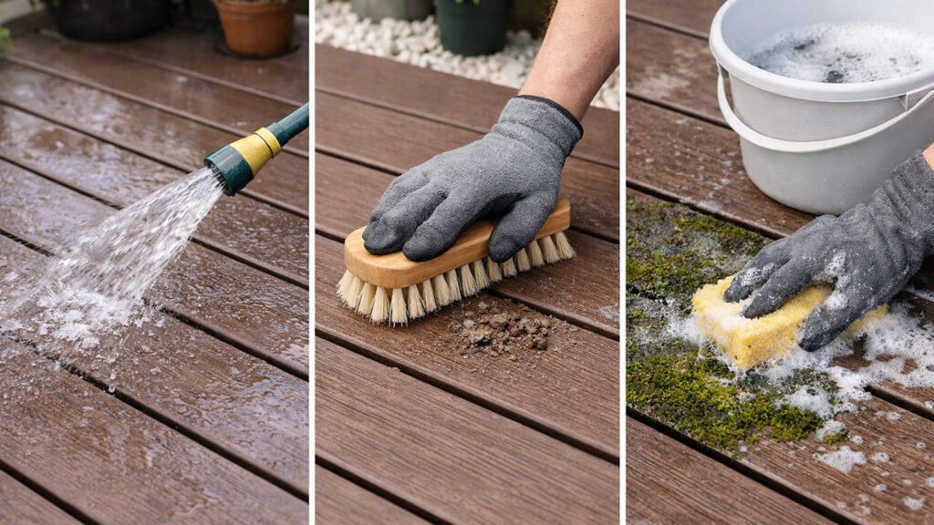 人工木の場合のメンテナンス