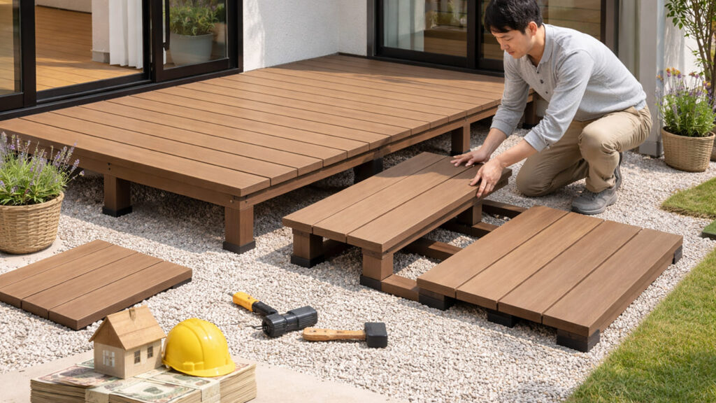 置くだけ ウッドデッキとは？工事不要で設置できる便利なデッキ