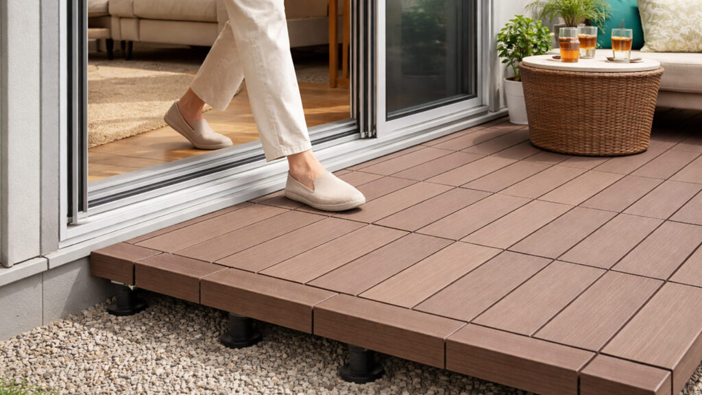 室内との段差を小さくする