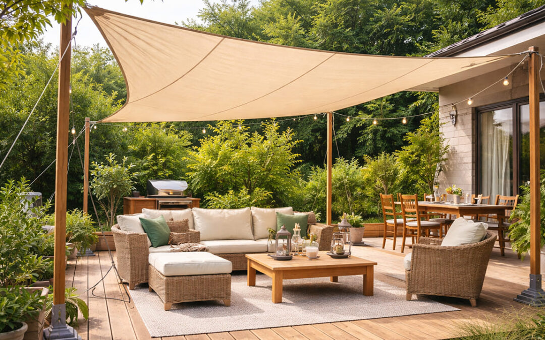 ウッドデッキのタープで快適な屋外空間をつくる方法｜固定方法・支柱・金具・後付けまで徹底解説