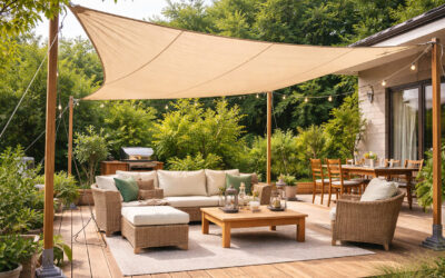 ウッドデッキのタープで快適な屋外空間をつくる方法｜固定方法・支柱・金具・後付けまで徹底解説