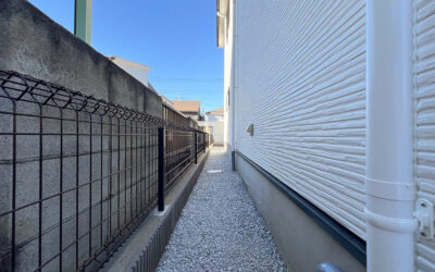 埼玉県越谷市 外構リフォーム工事 余った砂利を使った雑草対策