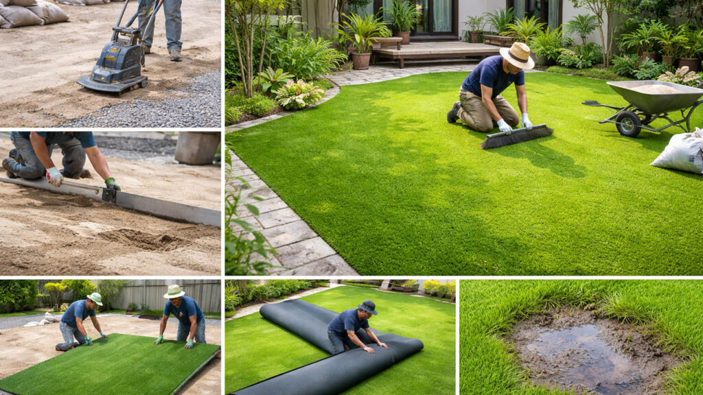 人工芝の庭をDIYで施工できる？