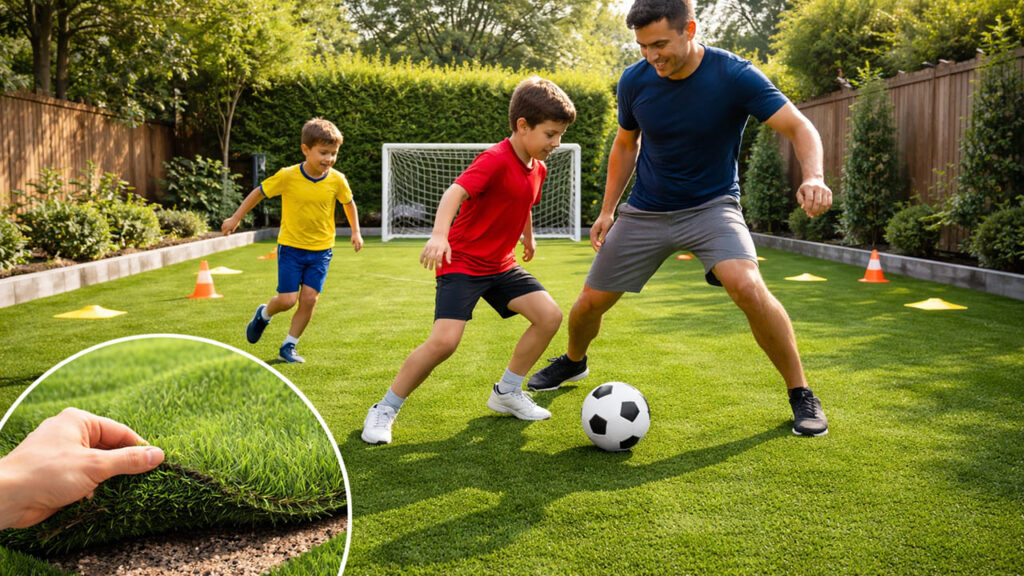 人工芝の庭でサッカーはできる？