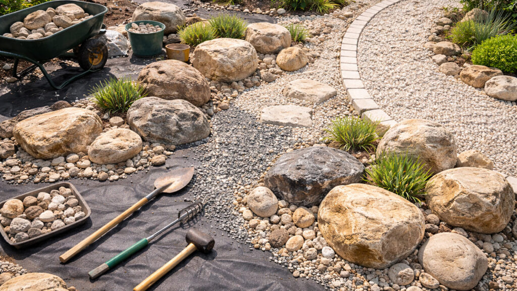 外構でロックガーデン・ドライガーデンの魅力。DIY・植栽・石の種類