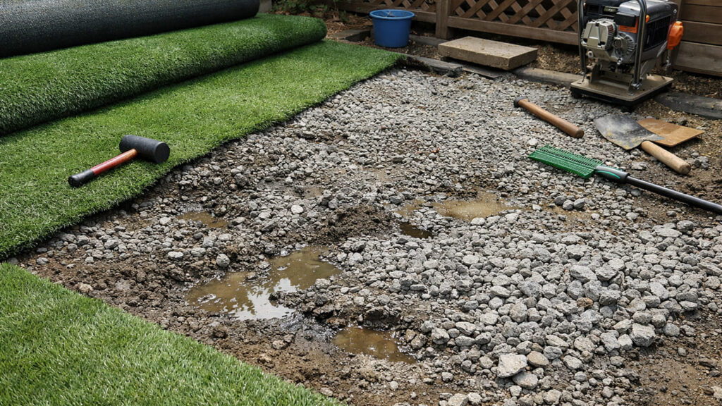 砕石下地での後悔