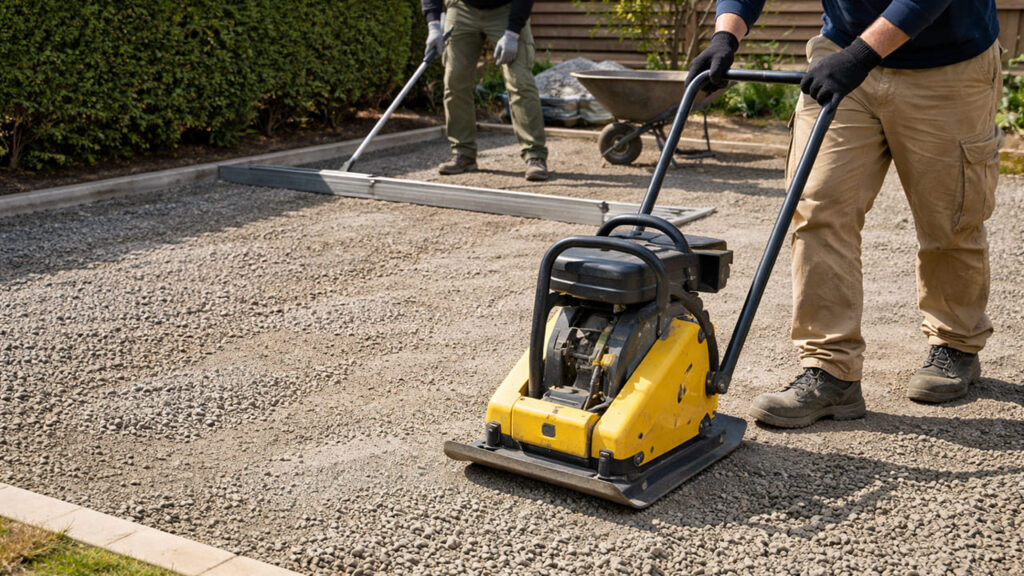 転圧・レベル調整