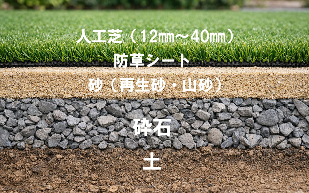 人工芝 下地の材料別判断基準｜砂・砕石・コンクリートまで整理