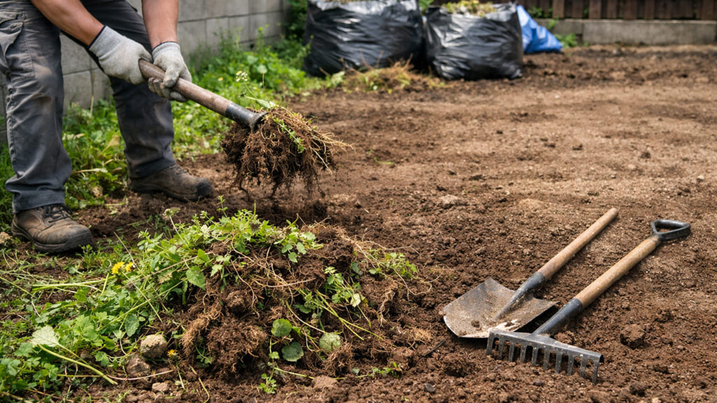 雑草・根の完全除去