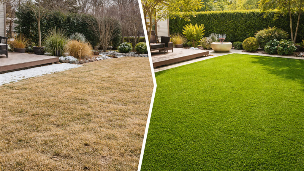 人工芝メリット②：一年中、理想的な緑の景観を保てる