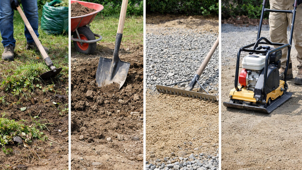 ステップ①：徹底的な除草と下地づくり