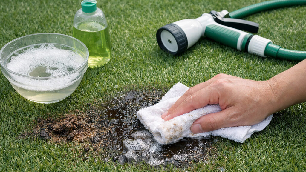 おすすめ対策：中性洗剤と布巾で優しく拭き取る