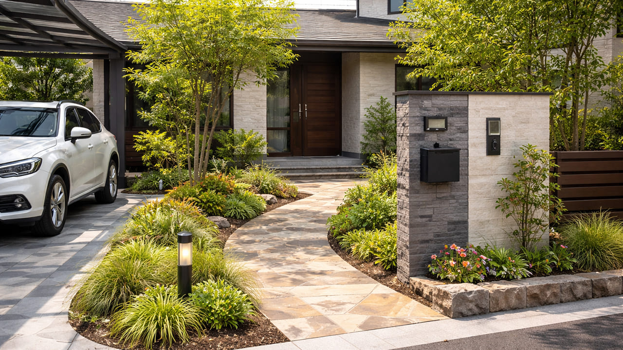 造園と外構との一体設計が可能