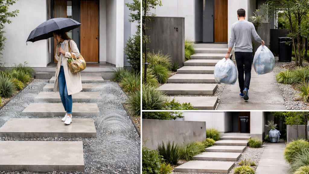 外構をおしゃれでシンプルにする際の失敗例 失敗例② 生活動線を考えていない