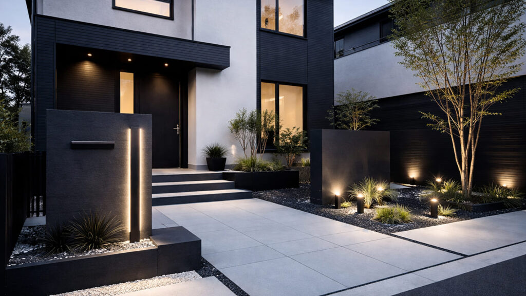 モノトーンモダン外構