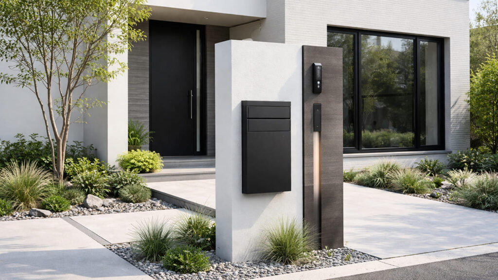 オープン外構をおしゃれモダンにする3つのコツ①門柱を主役にする