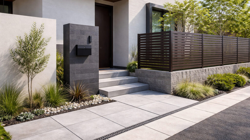 外構をおしゃれモダンにする5つのデザイン③ルール素材の質感を活かす