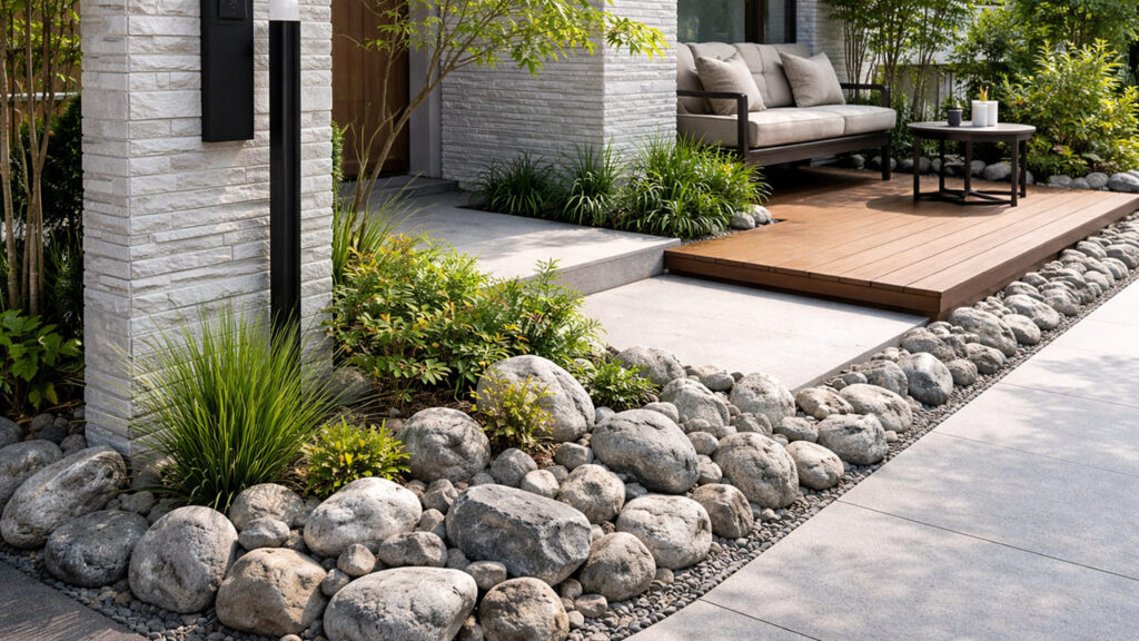 造園用石材で外構を石でおしゃれに演出する素材選び グリ石(ぐりいし)