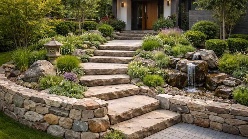 外構をおしゃれに石で彩るプロの技|外構の石積みをおしゃれに魅せるポイントと造園用石材で外構を石でおしゃれに仕上げる秘訣