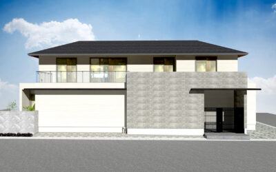 埼玉県春日部市 外構デザイン おしゃれな照明アプローチと塀で目隠しされた坪庭