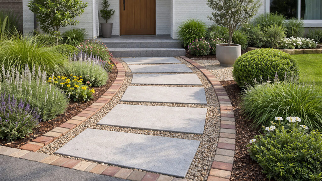 レンガやインターロッキングのポイント使い