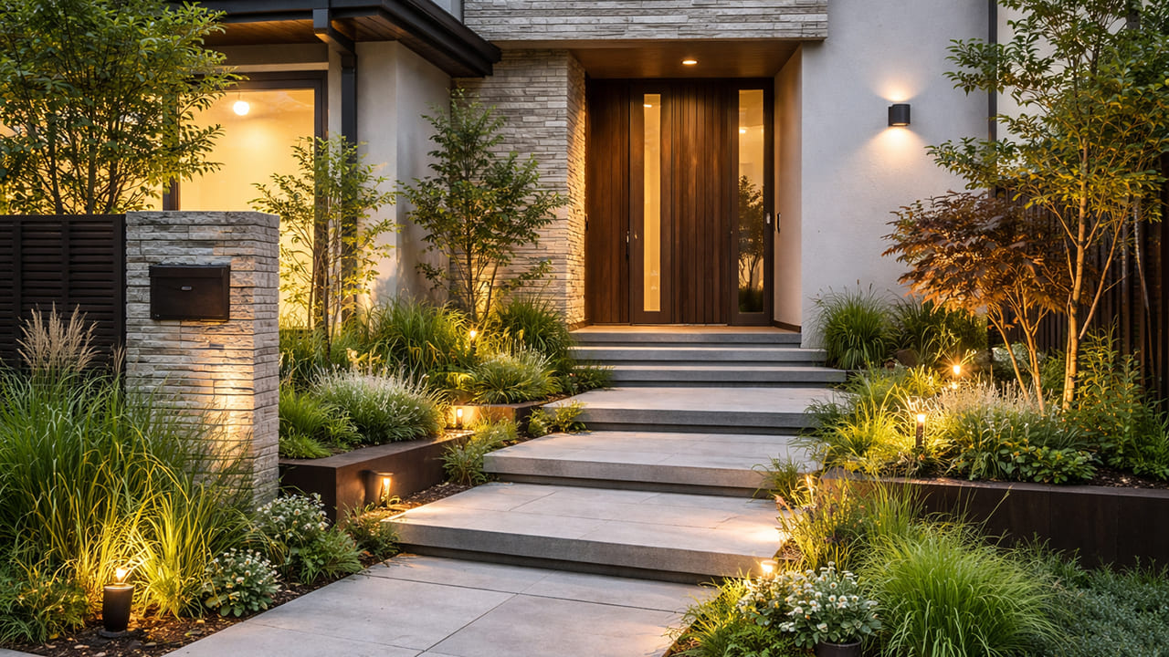 modern-exterior-walkway-main 外構のアプローチでおしゃれな住まいを実現する基本と設計のコツ
