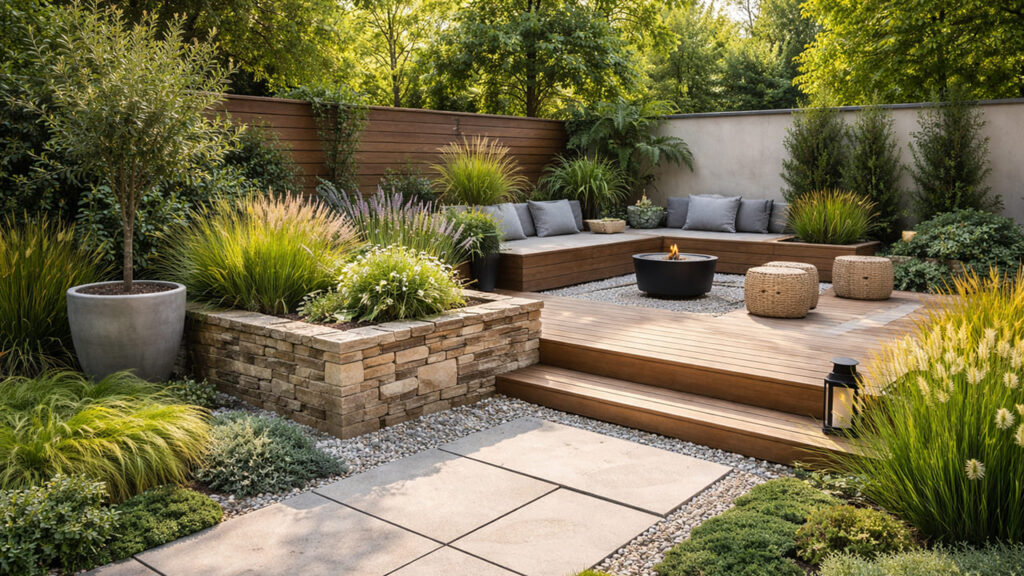 外構をおしゃれな庭にするための3つの鉄則 素材のコントラスト