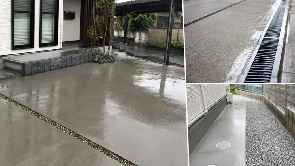 プロが教える外構コンクリート×雨のメリット・デメリット