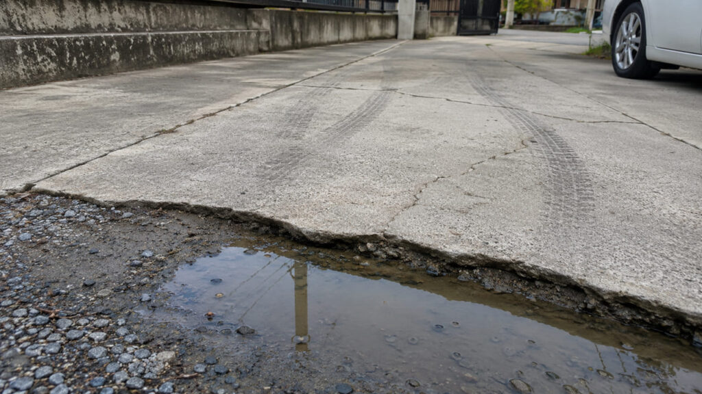 実際の見積りで注意するべきポイント 下地砕石が薄い
