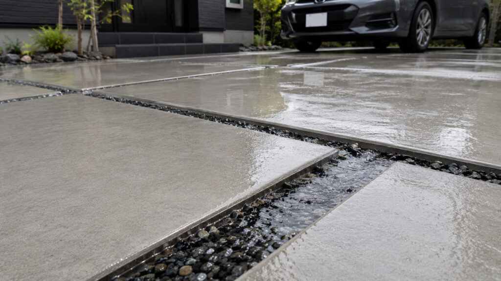 コンクリートスリットのメリット 排水性が改善されるケースがある