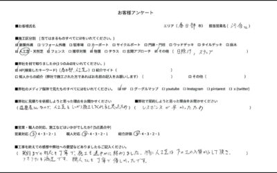 埼玉県春日部市 W様 外構口コミ