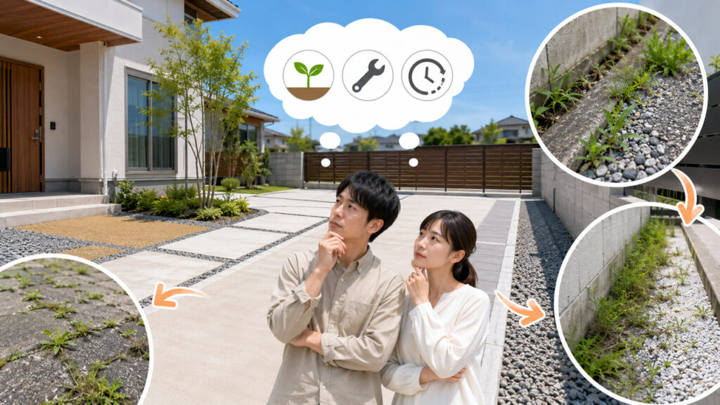 外構の雑草対策は「場所に合わせた工法選び」が成功のポイント