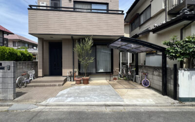 埼玉県さいたま市緑区 外構工事 クローズ外構からオープン外構の駐車場へ
