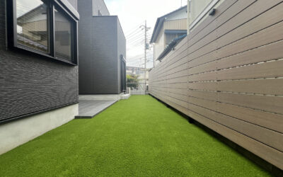 埼玉県さいたま市緑区 外構工事 人工芝や樹脂フェンスでメンテナンスの少なくオシャレな庭づくり